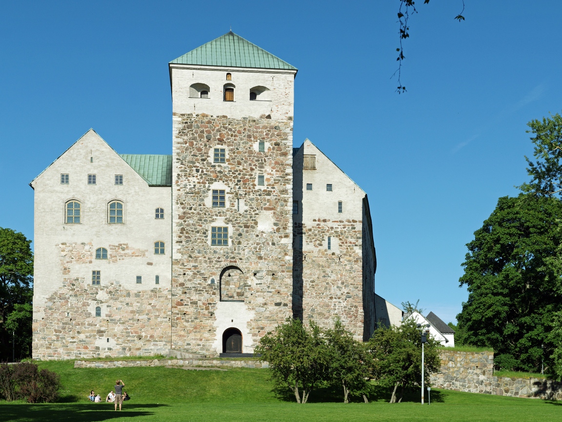 Вид на Абоский замок, город Турку, Финляндия
