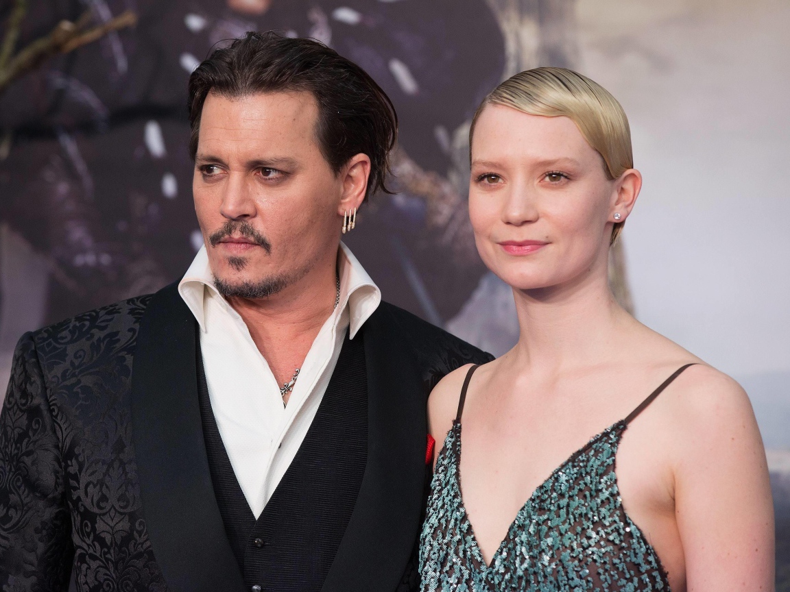 Actor Johnny Depp and actress Mia Vasikowska