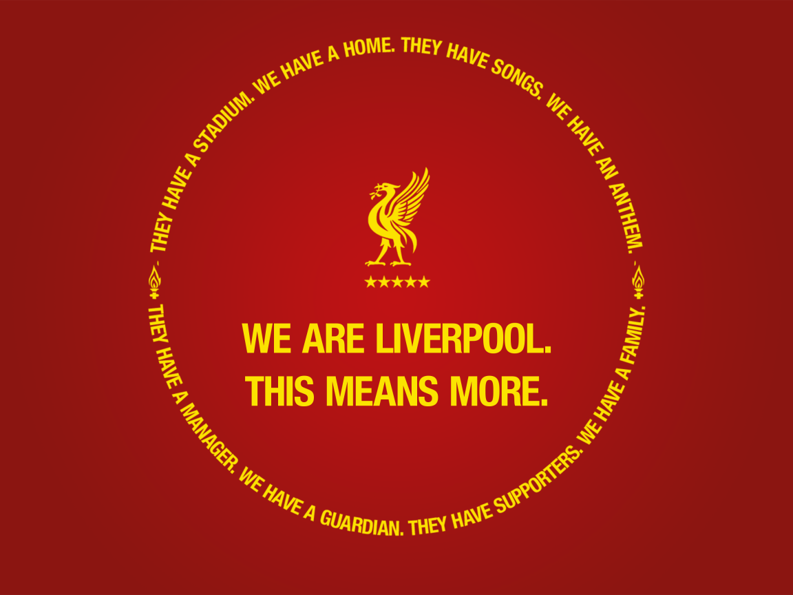 Логотип футбольного клуба Ливерпуль на красном фоне