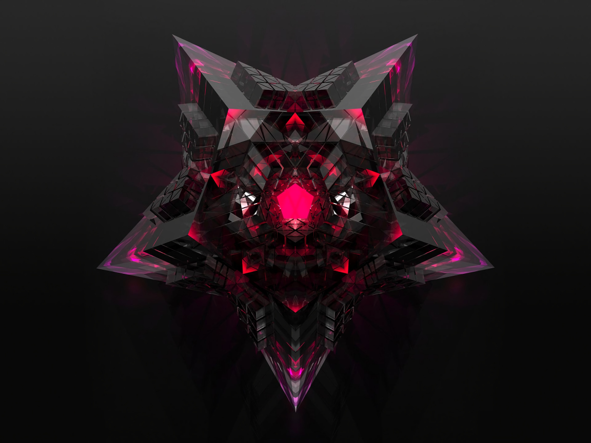 Красивая звезда на сером фоне 3д графика