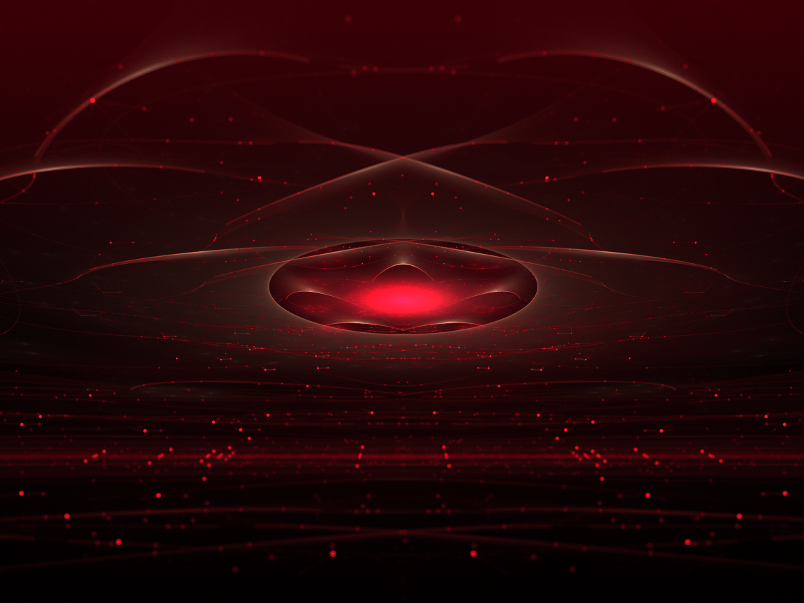 Большой красный овал над лазерным полем