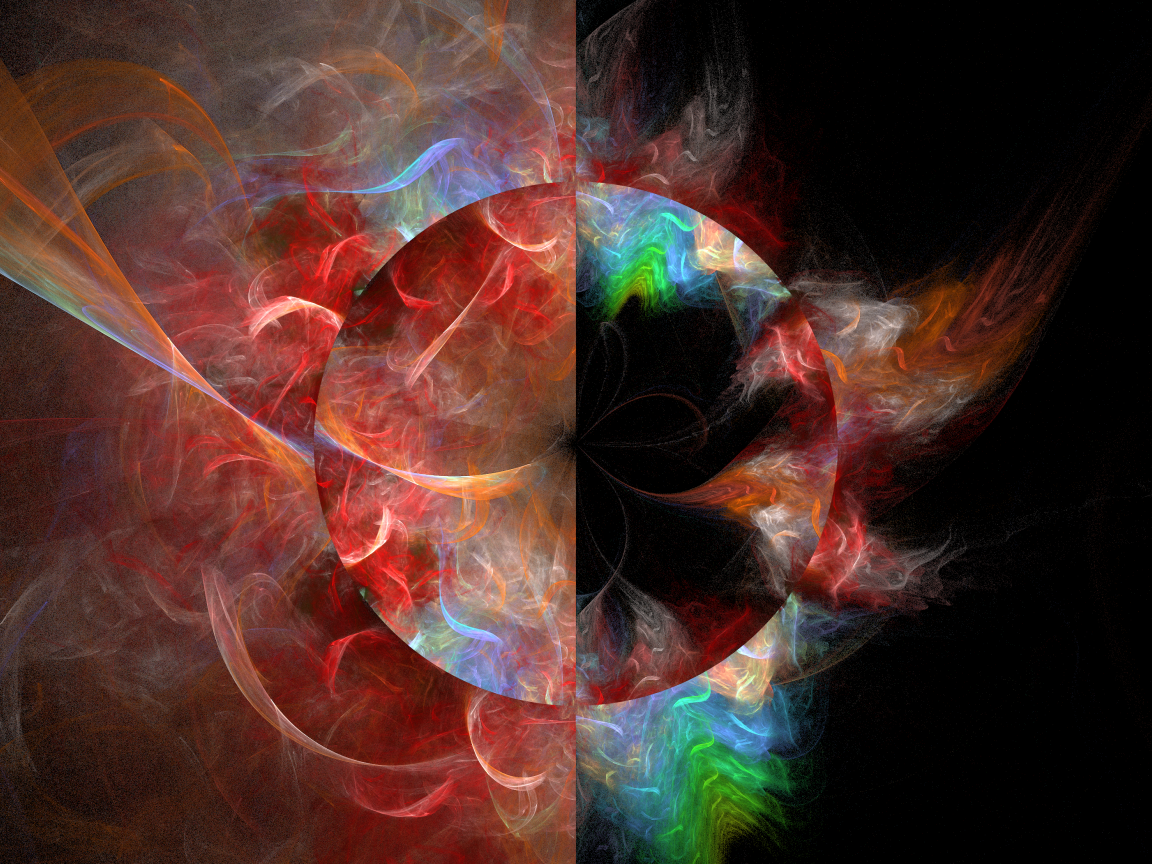 Круг с размытой краской на черном фоне