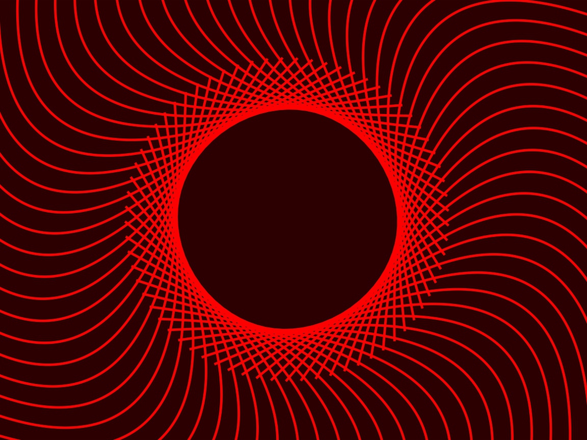 Красный абстрактный круг с линиями 