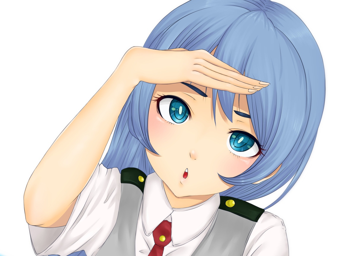 Девушка с голубыми волосами аниме My Hero Academia