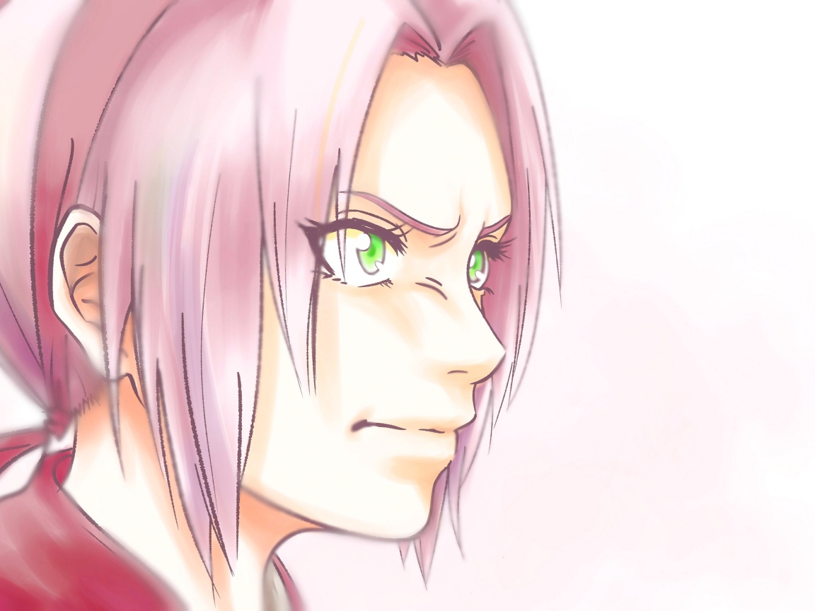 Мужчина Sakura Haruno с розовыми волосами аниме  Naruto