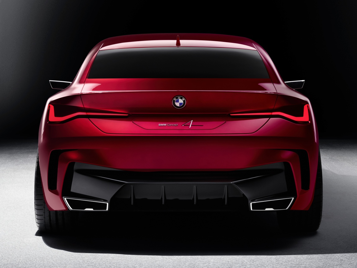 Автомобиль BMW Concept 4, 2019 года вид сзади
