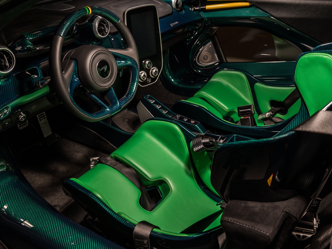 Кожаный салон автомобиля McLaren Senna XP, 2019 года