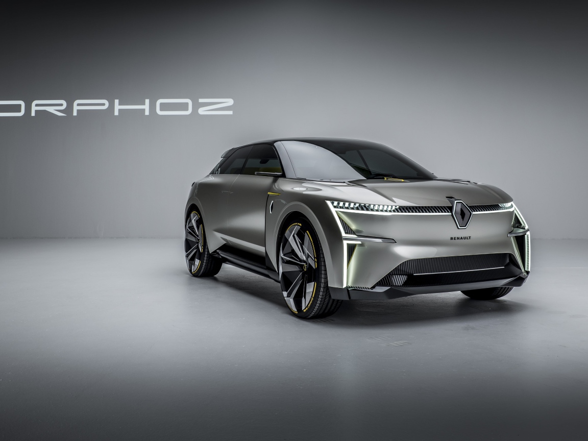 Автомобиль Renault Morphoz 2020 года на сером фоне