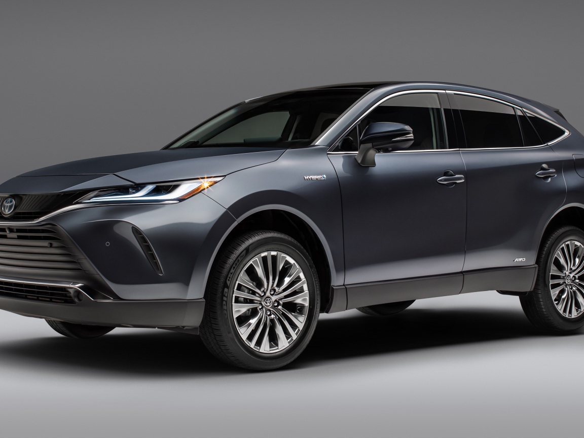 Внедорожник  Toyota Venza Hybrid Limited, 2021 года на сером фоне