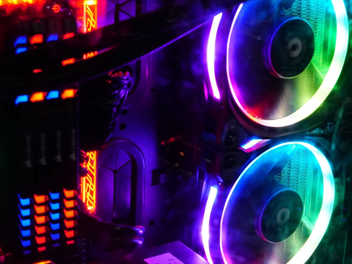 Neon computer fan