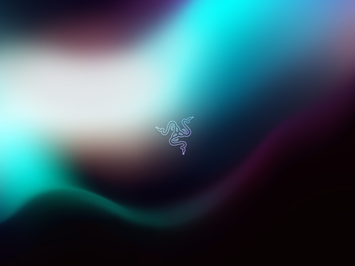 Логотип Razer  на неоновом фоне