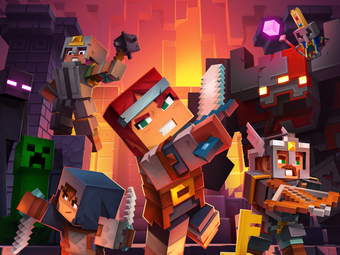 Новая компьютерная игра Minecraft Dungeons, 2020