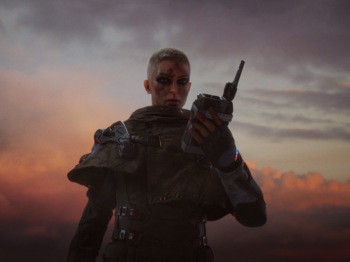 Девушка солдат, персонаж компьютерной игры Outriders, 2020