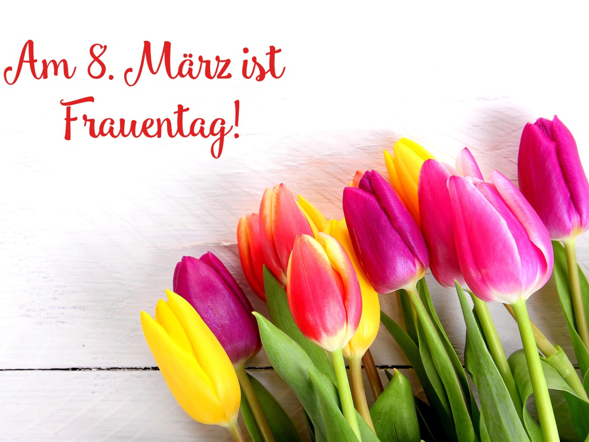 Красивый букет  тюльпанов на Международный женский день 8 марта