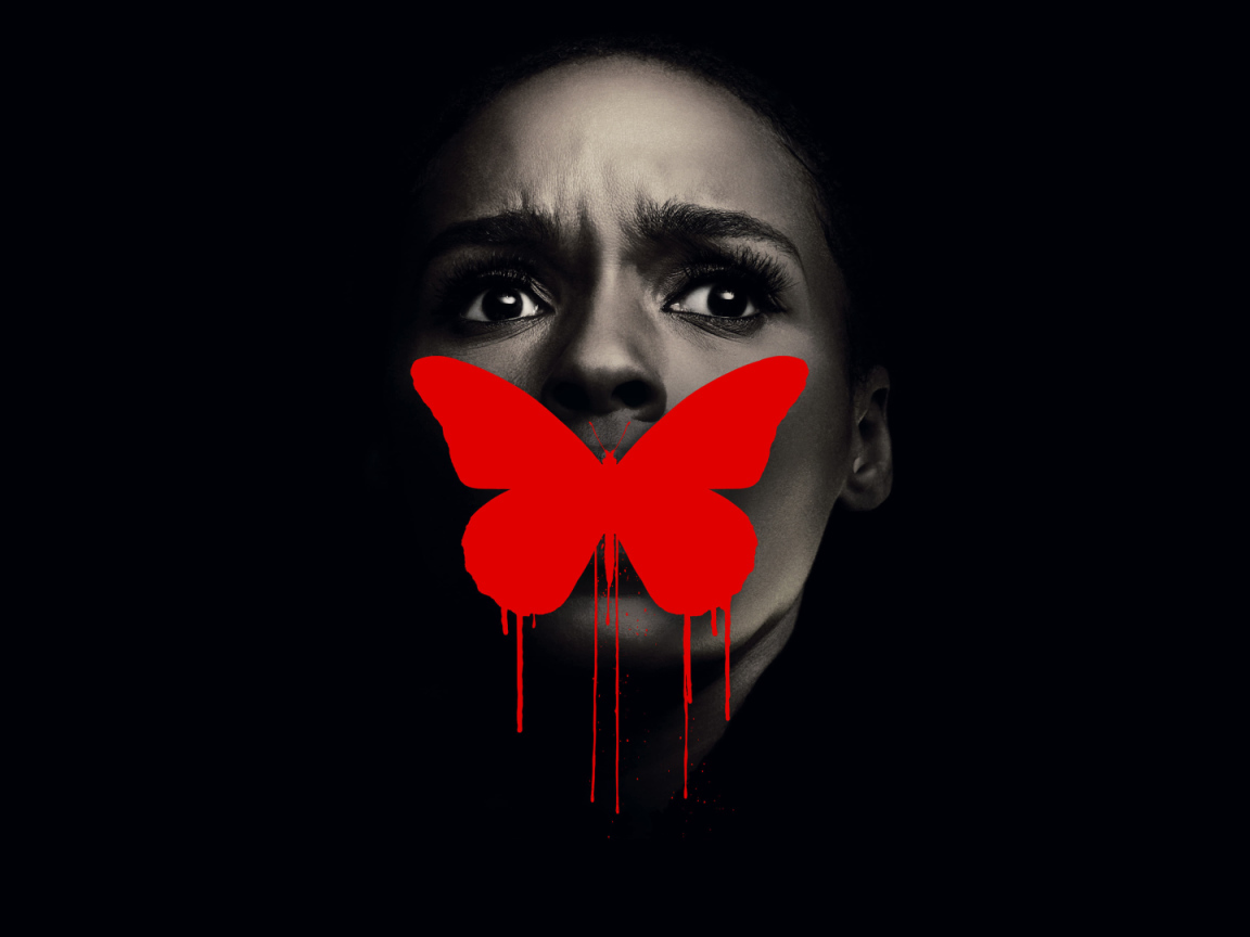 Постер фильма Антебеллум, 2020 года на черном фоне