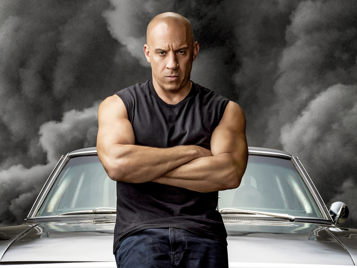 Actor Vin Diesel in the movie Fast and the Furious 9, 2020