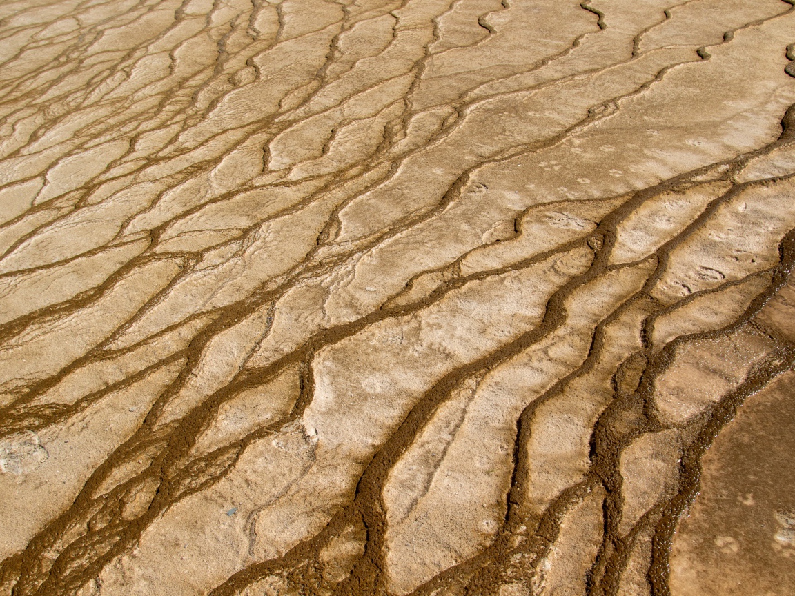 Трещины на песке крупным планом