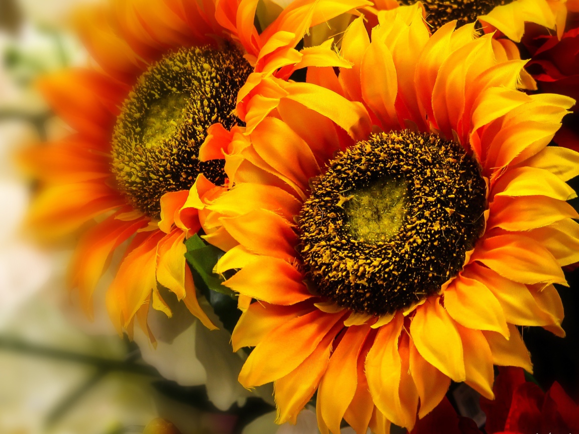 Искусственные цветы подсолнуха 