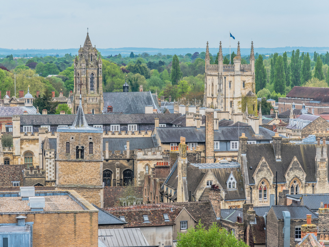 Старинный город в Англии вид сверху 