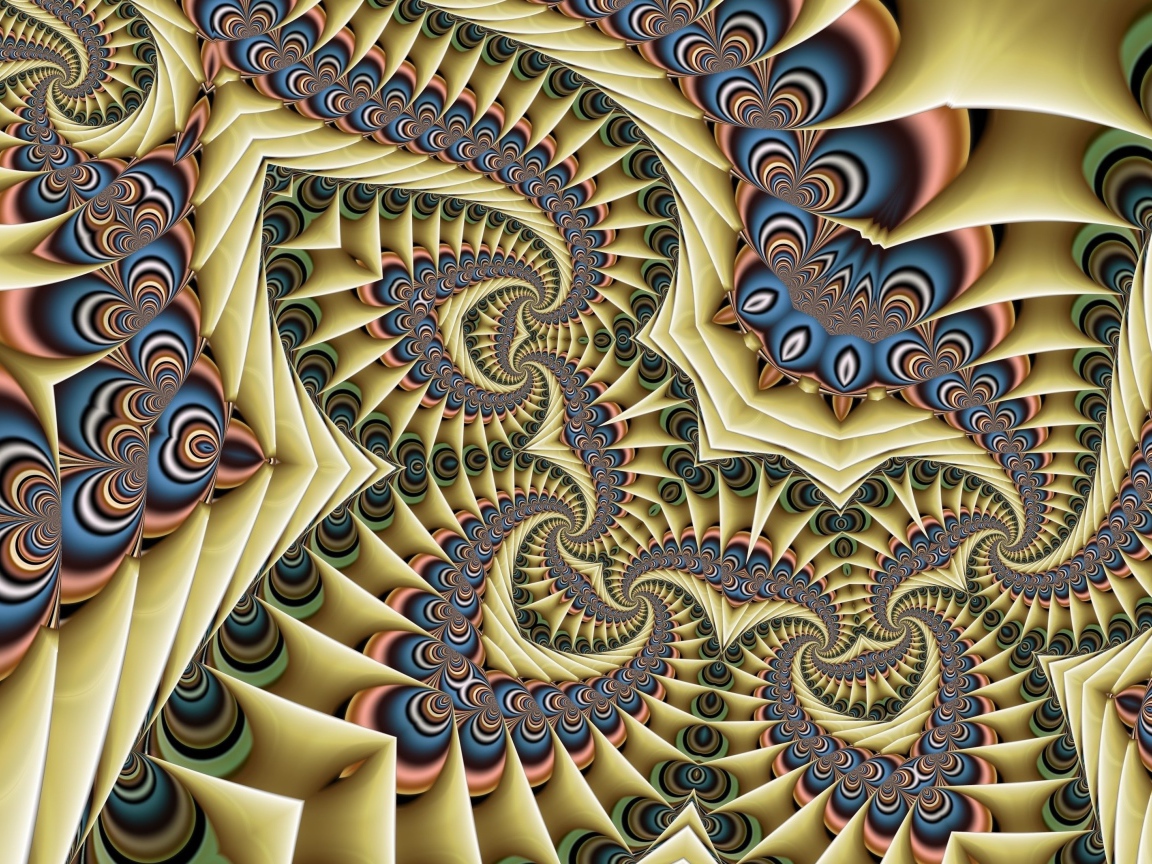 Красивый фрактальный узорный рисунок 