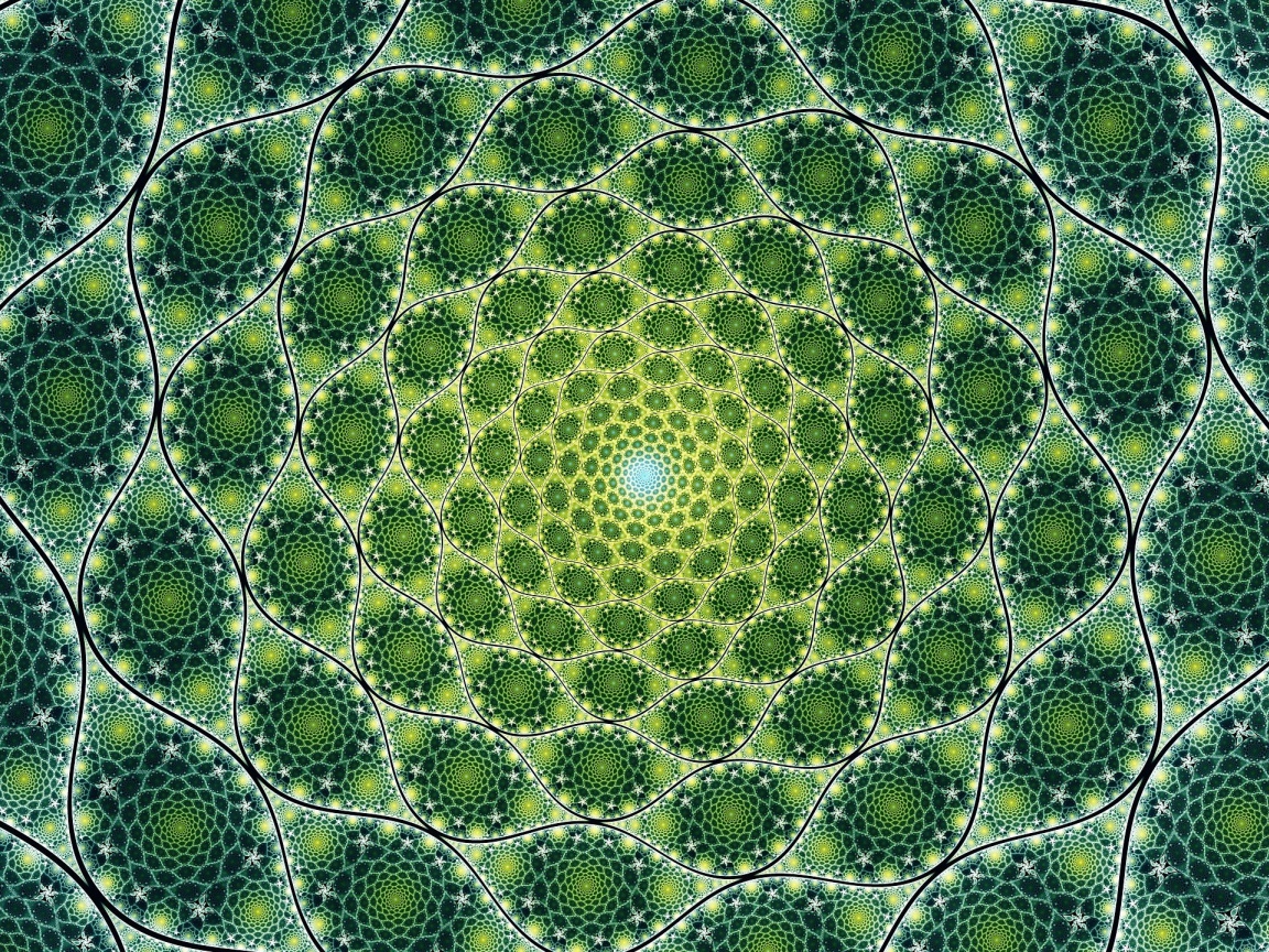 Красивый необычный зеленый узор