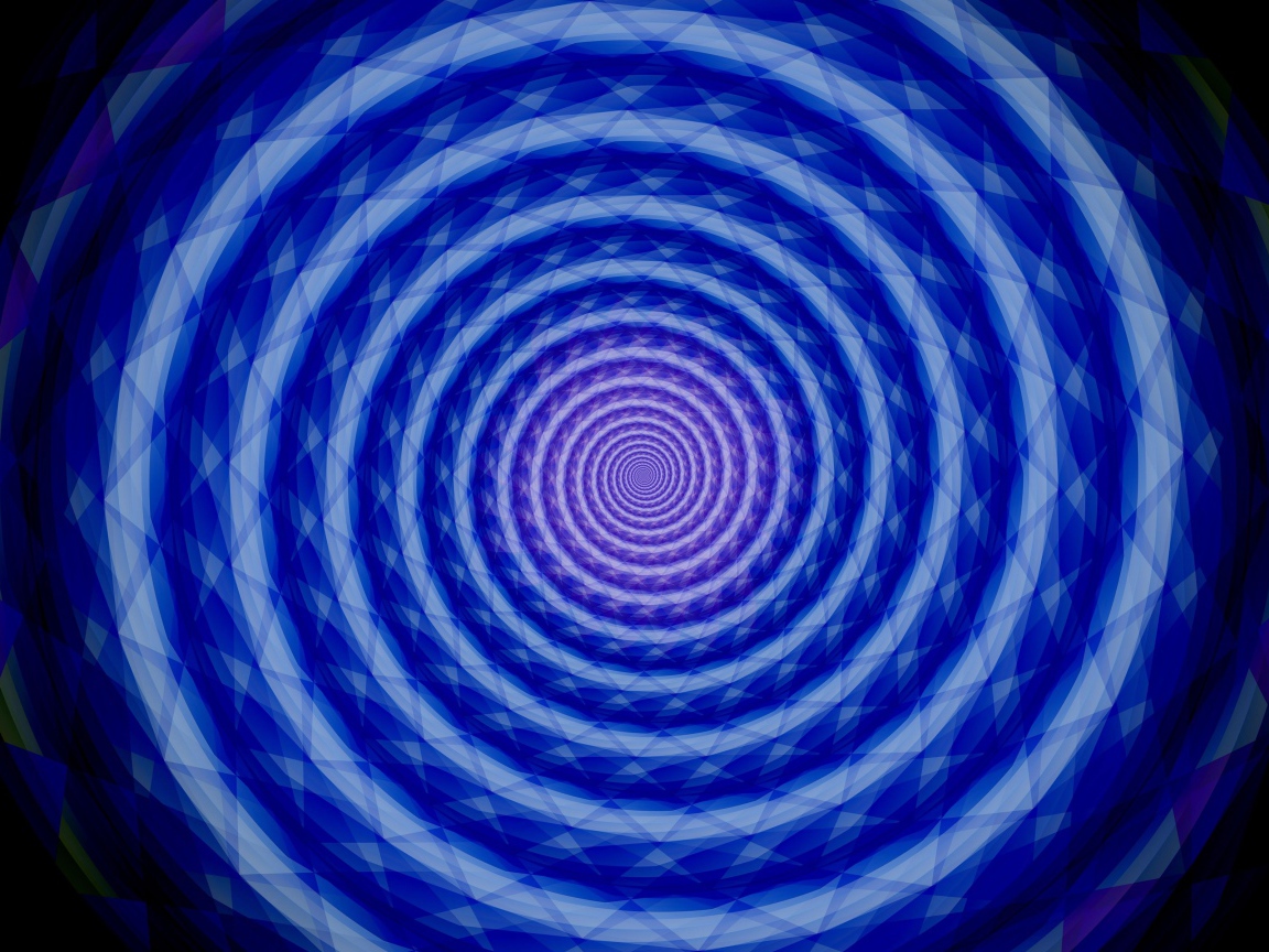 Синяя спираль на черном фоне