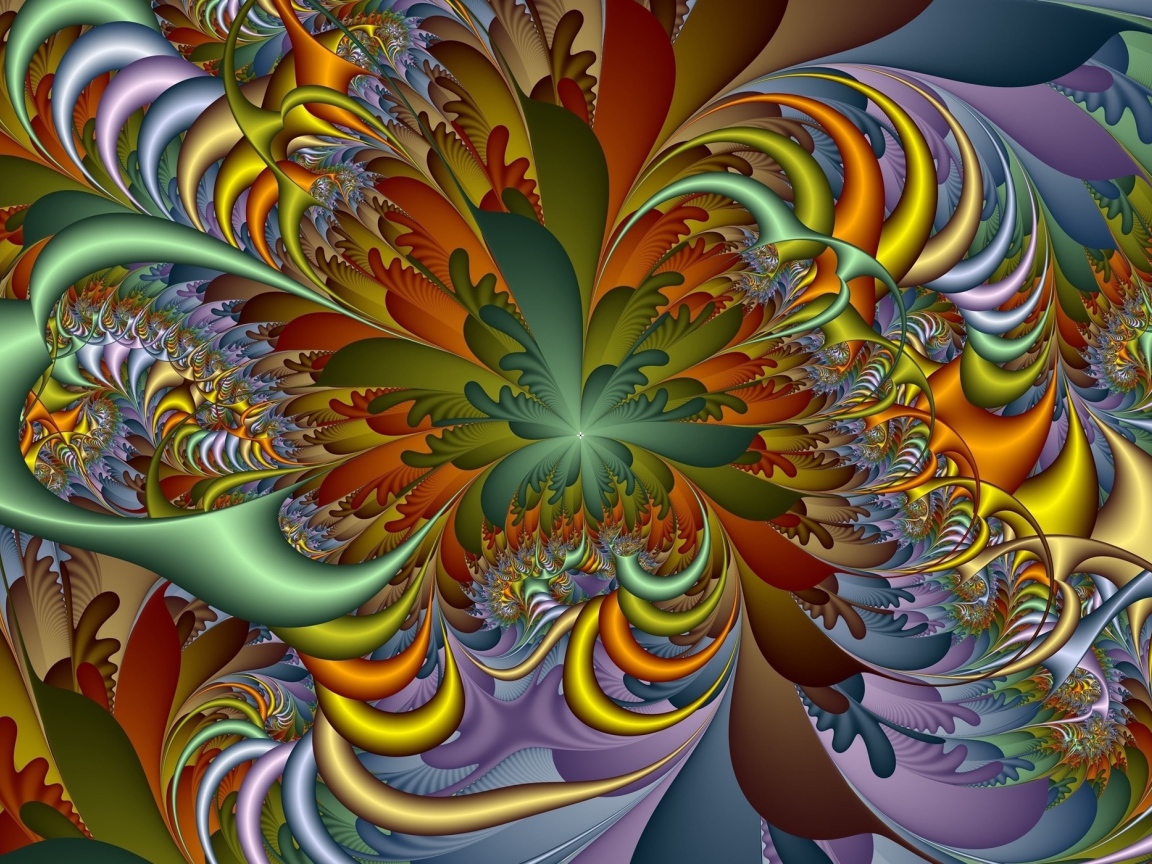 Фрактальный рисунок с необычным узором