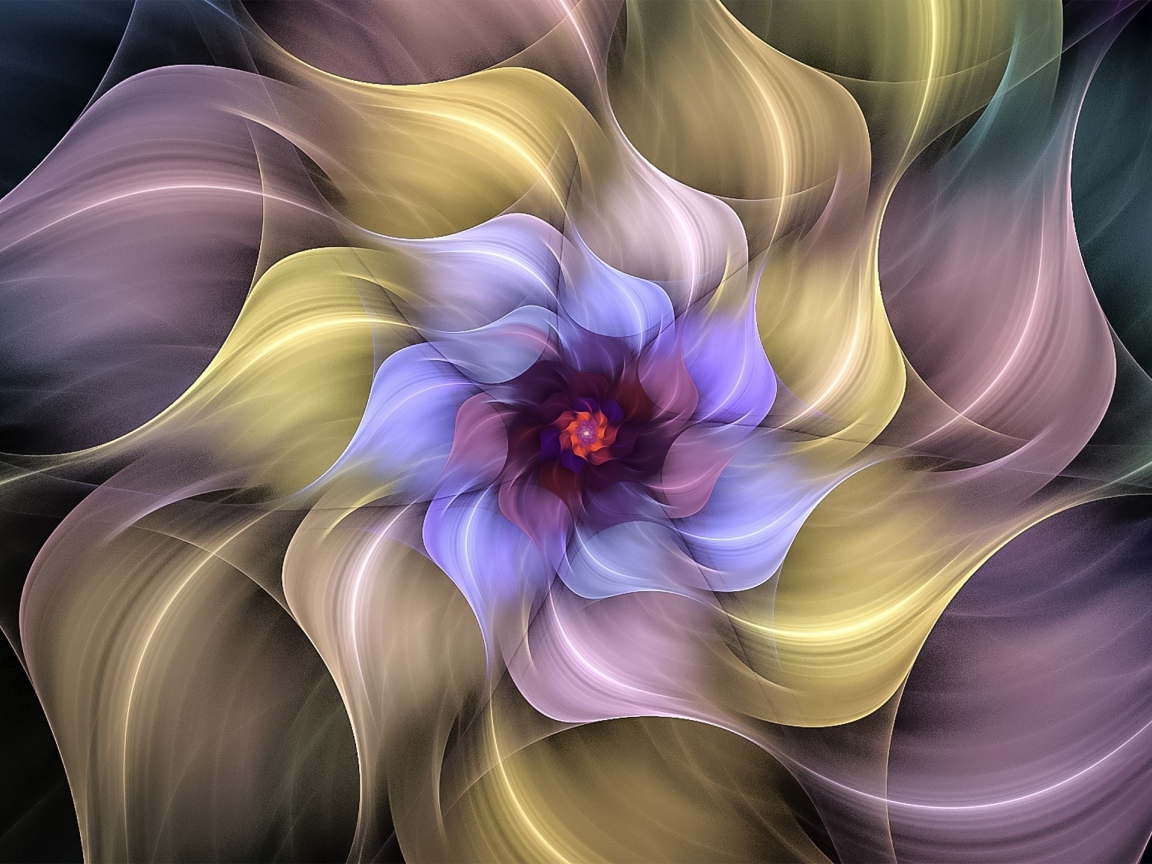 Многоярусный разноцветный цветок 