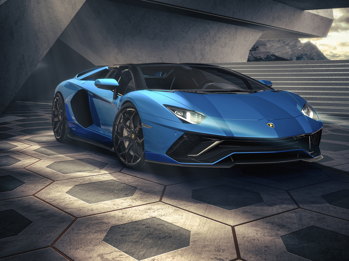 Красивый автомобиль Lamborghini Aventador LP 780-4 Ultimate 2021 года