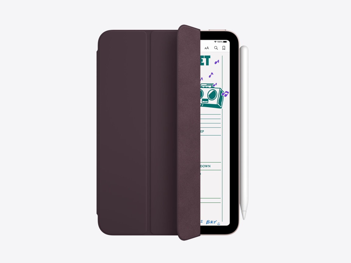 Новый iPad Mini 2021 года в кожаном чехле