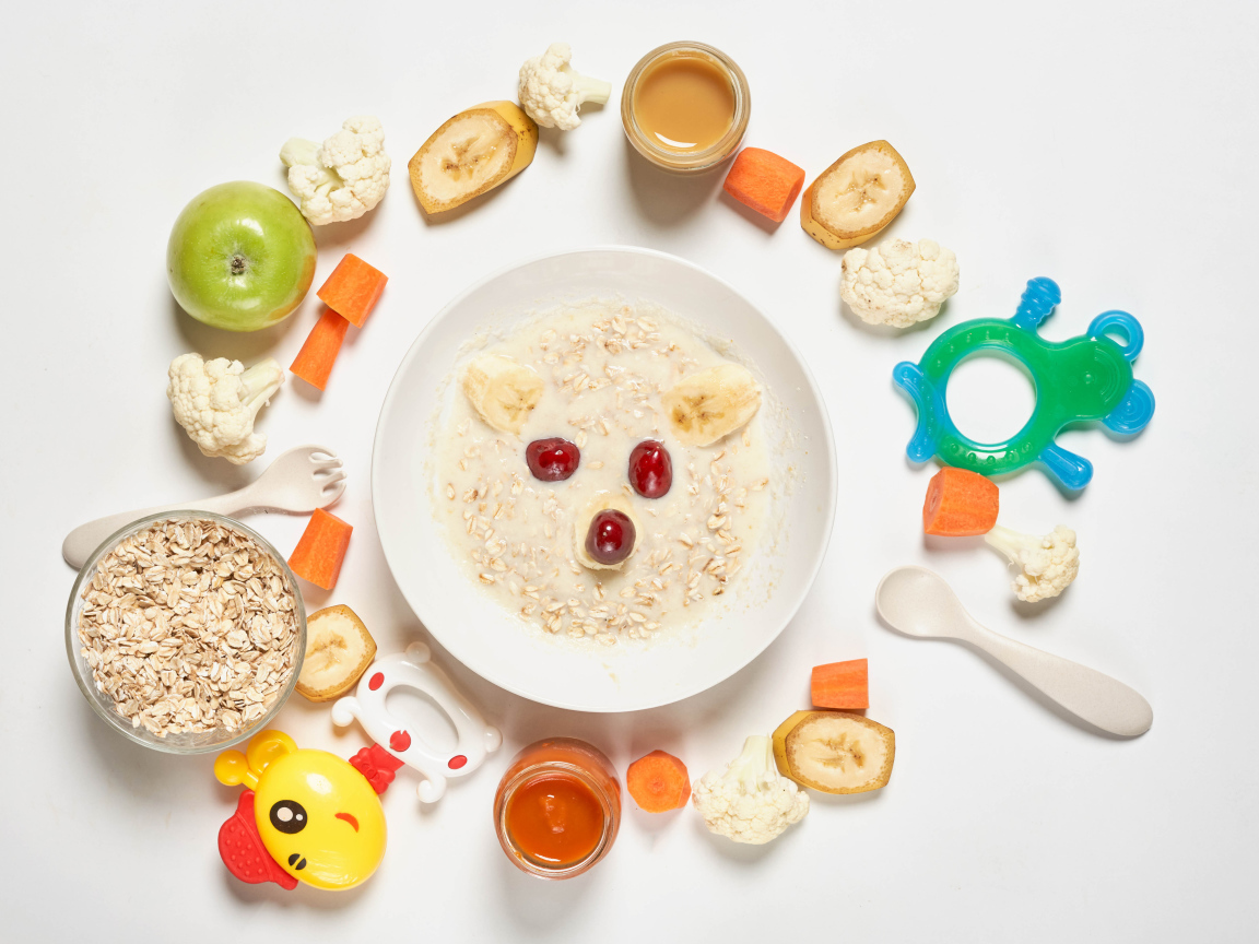 Овсяные хлопья с молоком и бананами 