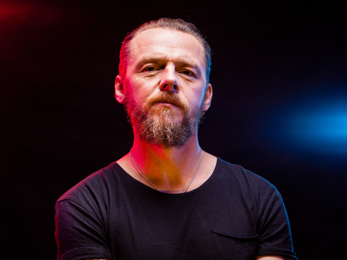 Актер Саймон Пегг с бородой