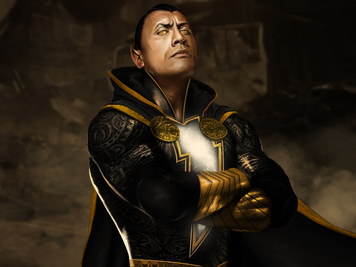 Актер Дуэйн Джонсон в фильме Чёрный Адам, 2022