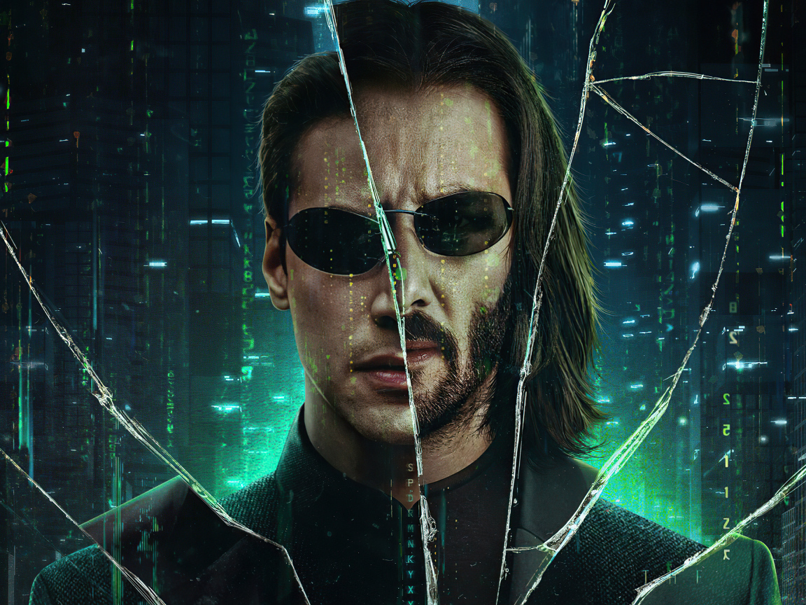 Нео из нового фильма Матрица: Воскрешение, 2021