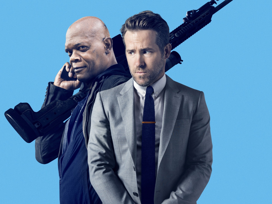 Главные герои фильма Телохранитель жены киллера, 2021