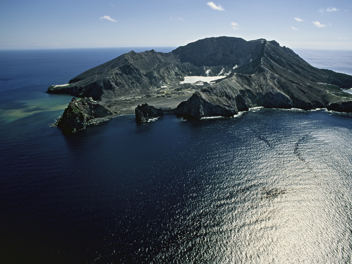 Вулканический остров Уайт-Айленд, Новая Зеландия