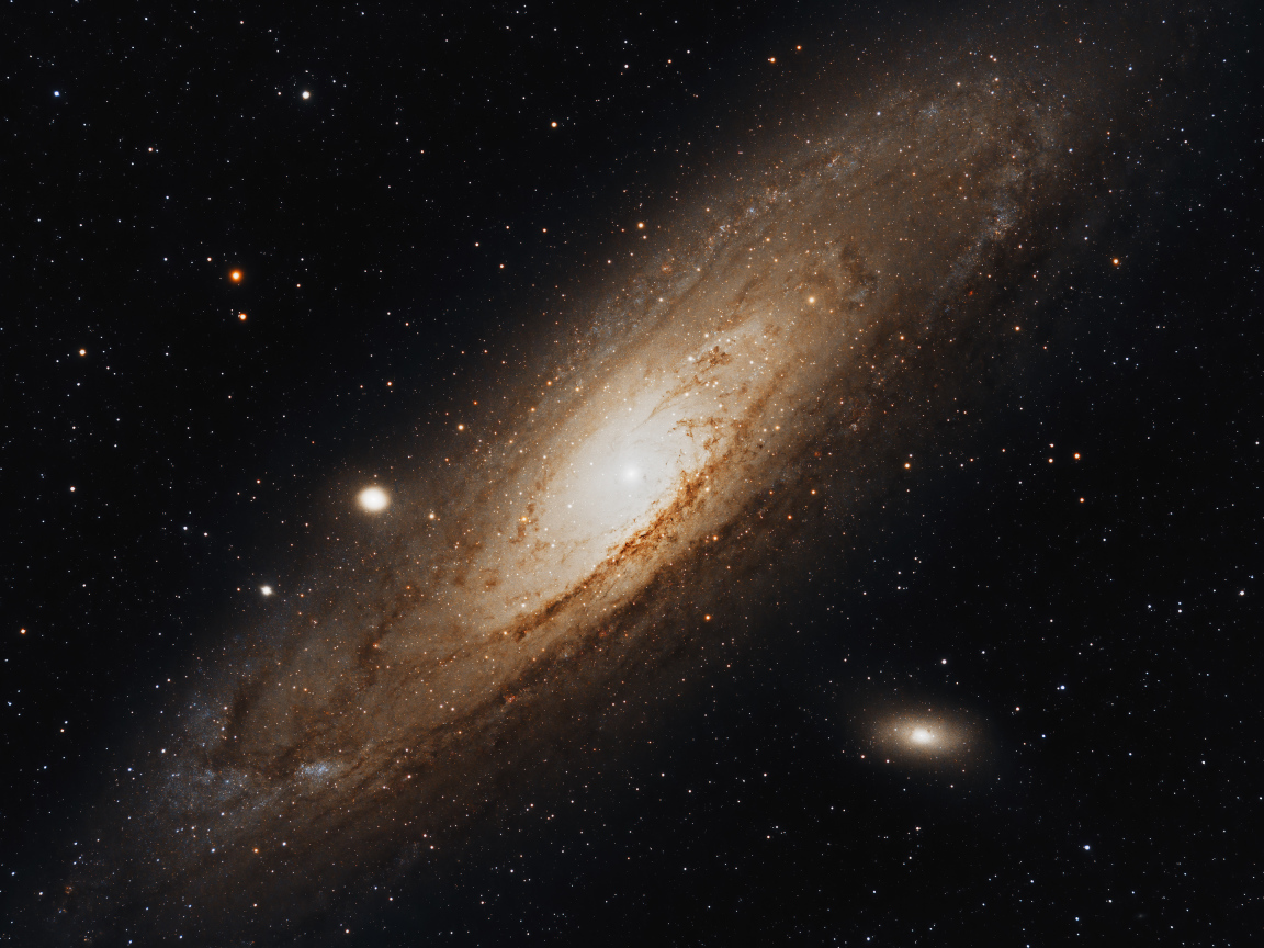 Туманность Андромеды в космосе