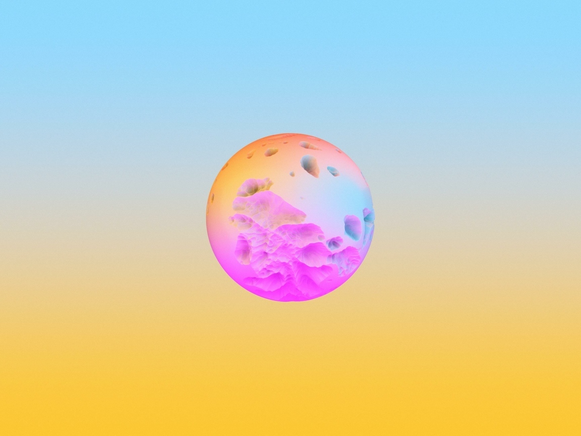 Шар на разноцветном ярком фоне