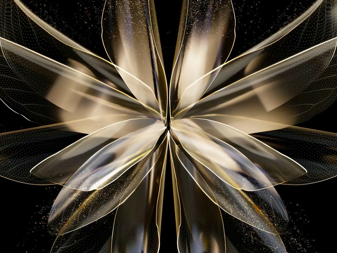 Красивый абстрактный цветок на черном фоне