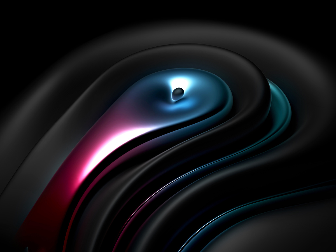 Черный абстрактный узор с синими вставками