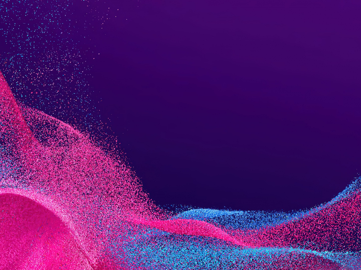 Голубой и розовый песок на фиолетовом фоне