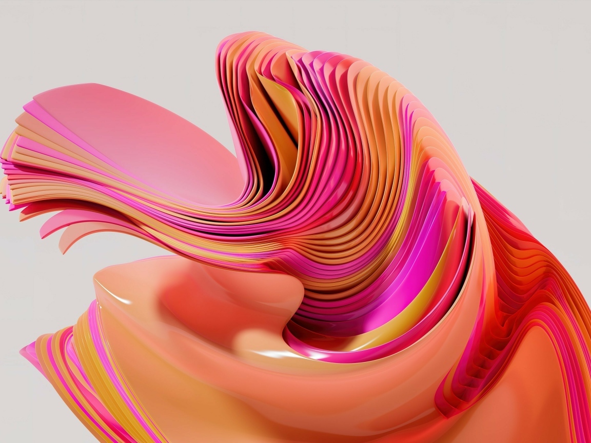 Розовые и оранжевые краски на сером фоне