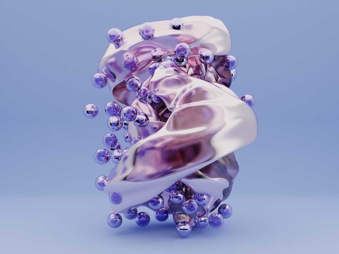 Плазма с шариками на голубом фоне 3д графика