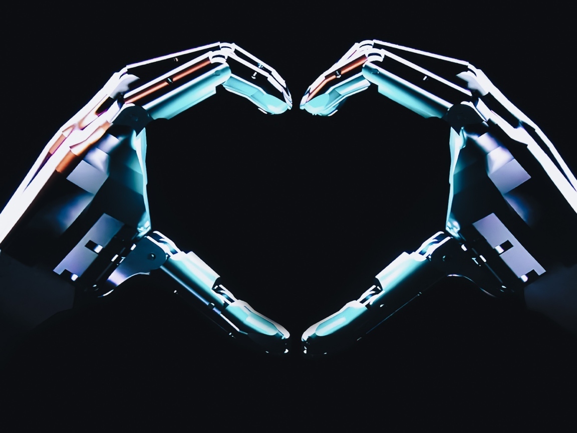 Робот делает сердце руками