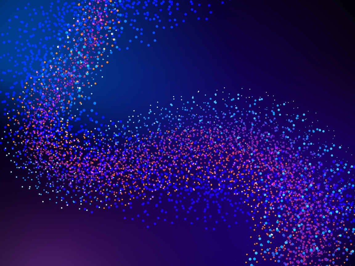 Звездная неоновая пыль на синем фоне