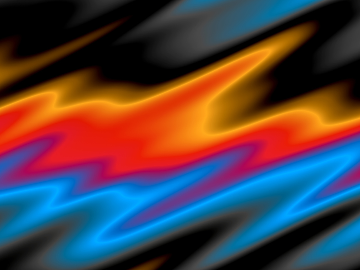 Три разноцветные волнистые линии 