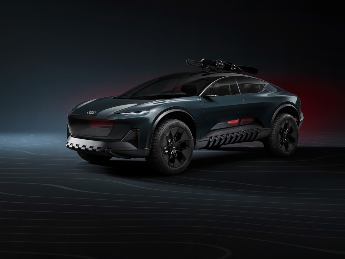 Автомобиль Audi Activesphere на черном фоне
