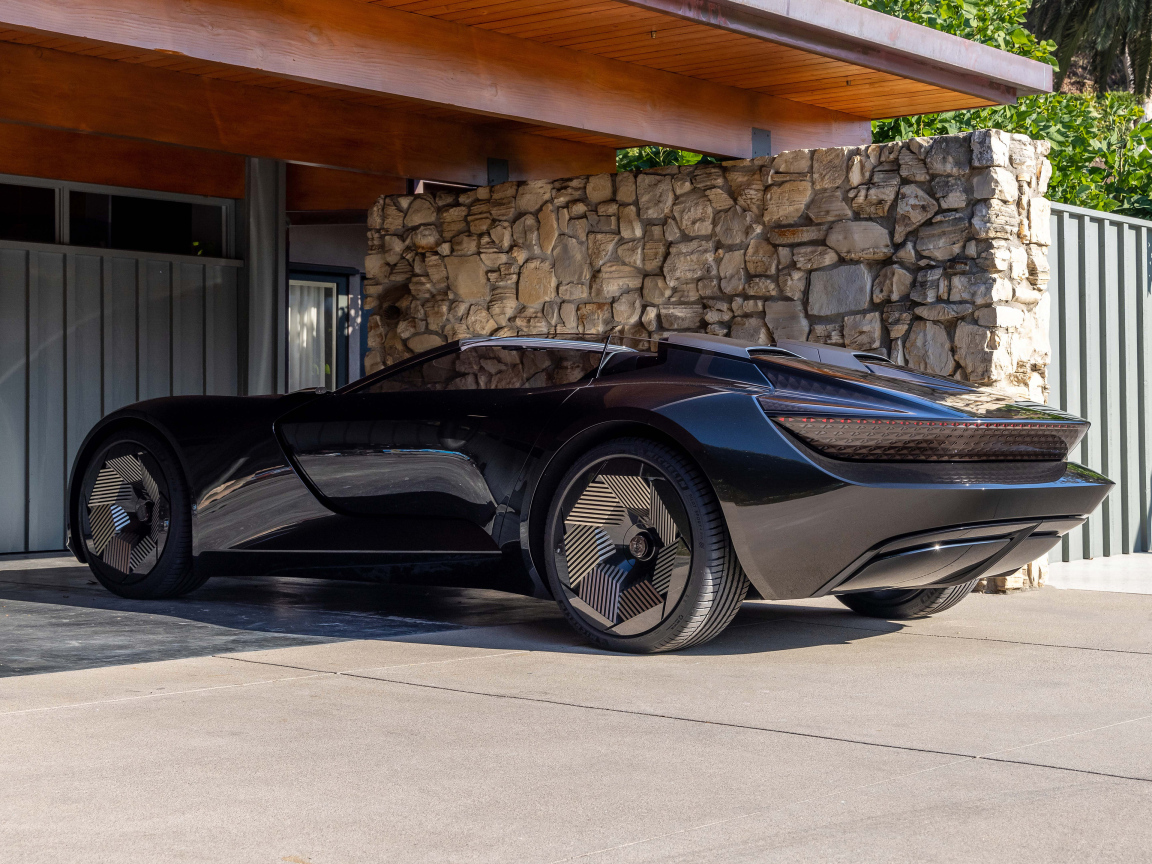 Черный Audi Skysphere Concept 2023 года вид сзади