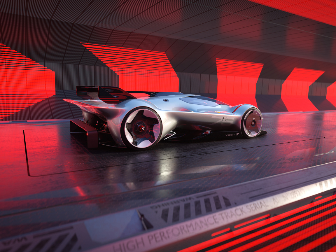 Автомобиль Ferrari Vision Gran Turismo вид сзади
