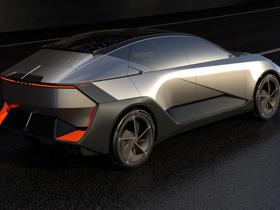 Вид сзади на автомобиль Lexus LF-ZL